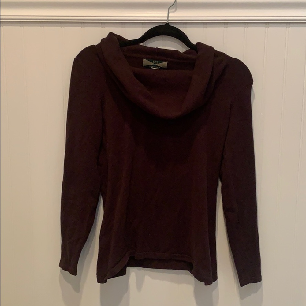 Brown cowl neck sweater